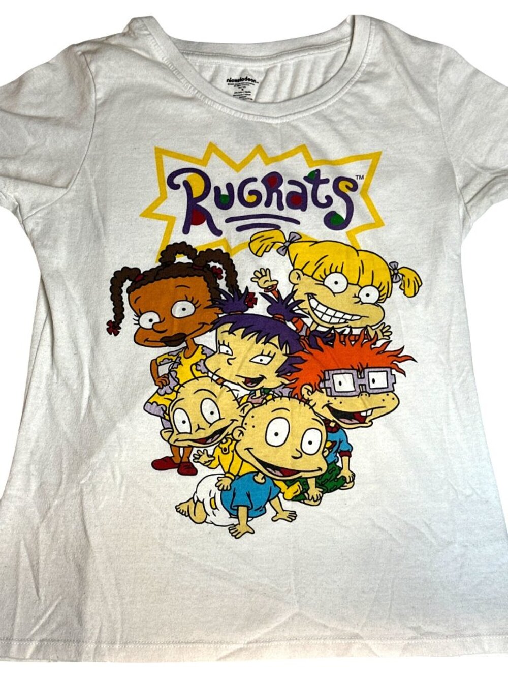 Nickelodeon Rugrats Graphic Print TShirt Juniors XL Tee Angelica Tommy Susie - Picture 7 of 8